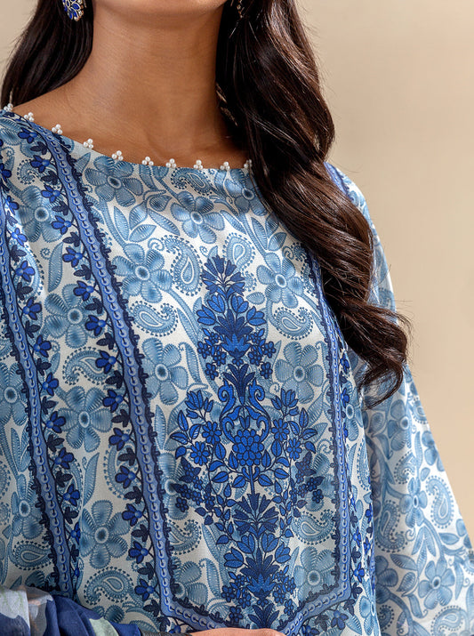 3 PIECE PRINTED LAWN SUIT-INTRICATE MELODY BT-MORBAGH SU_24   