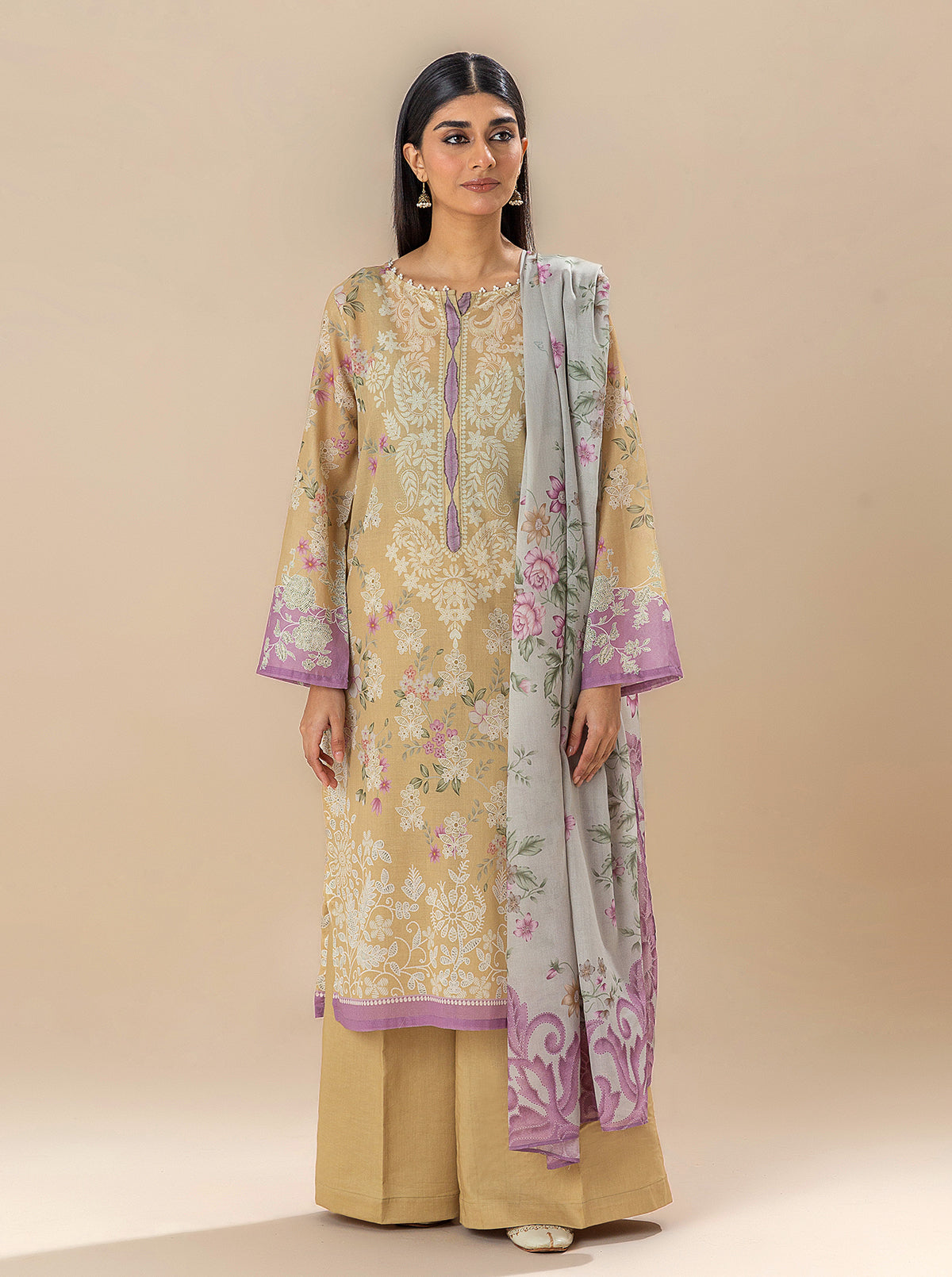 3 PIECE PRINTED LAWN SUIT-PALE SKY BT-MORBAGH SU_24   