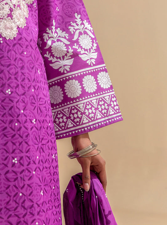 3 PIECE EMBROIDERED LAWN SUIT-CACTUS FLOWER BT-MORBAGH SU_24   