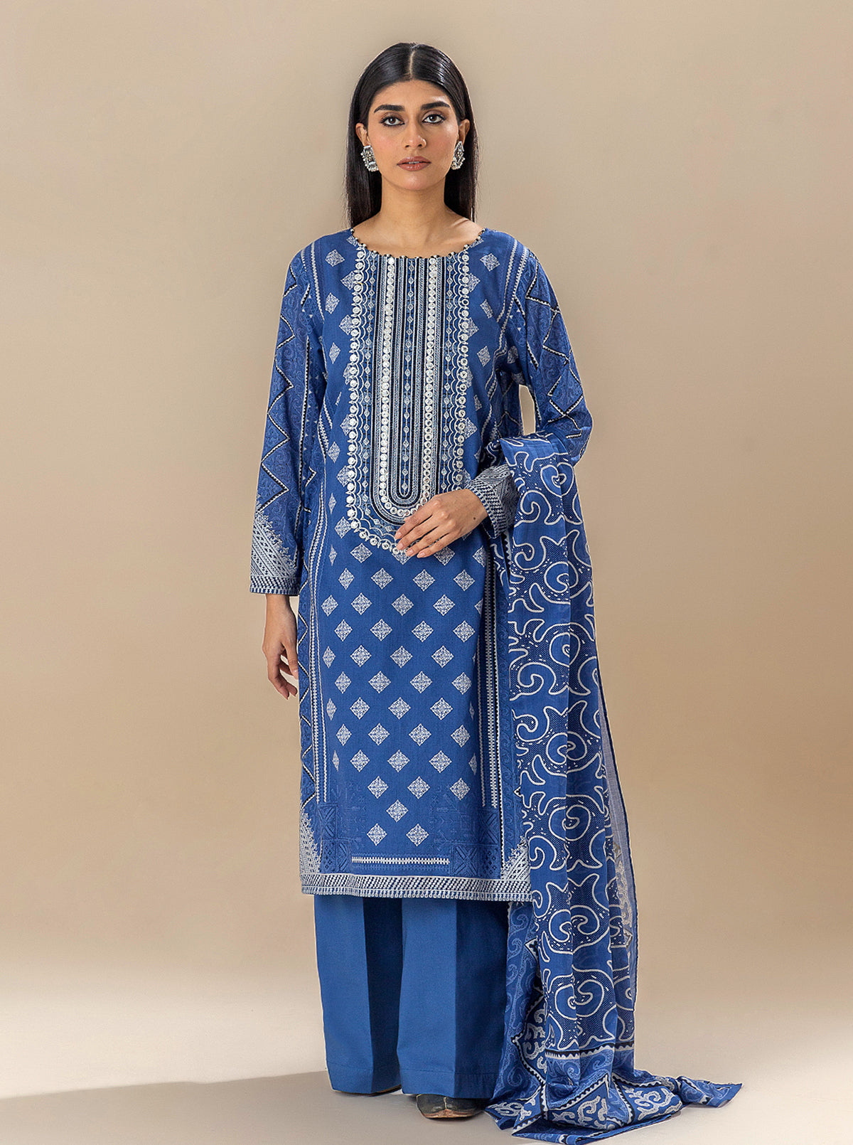 3 PIECE EMBROIDERED LAWN SUIT-BRIGHT STAR BT-MORBAGH SU_24   
