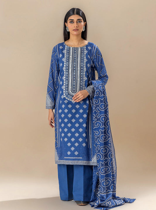 3 PIECE EMBROIDERED LAWN SUIT-BRIGHT STAR BT-MORBAGH SU_24   