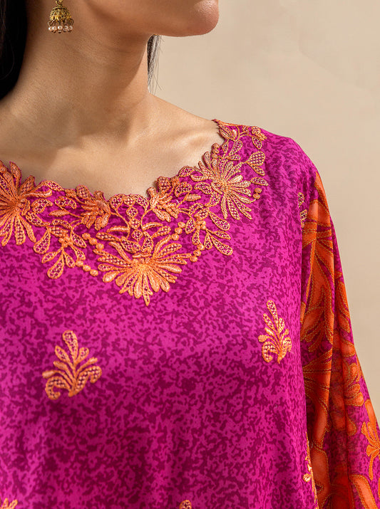 3 PIECE EMBROIDERED LAWN SUIT-VIVID FUSCHIA BT-MORBAGH SU_24   