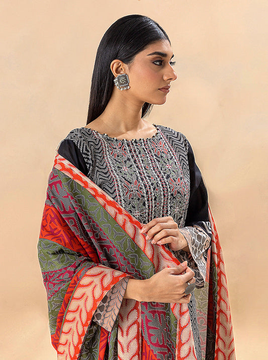 3 PIECE EMBROIDERED LAWN SUIT-EBONY BLISS BT-MORBAGH SU_24   