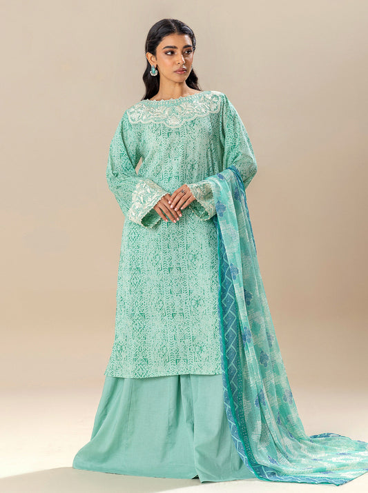 3 PIECE EMBROIDERED LAWN SUIT-MINERAL MINE BT-MORBAGH SU_24   
