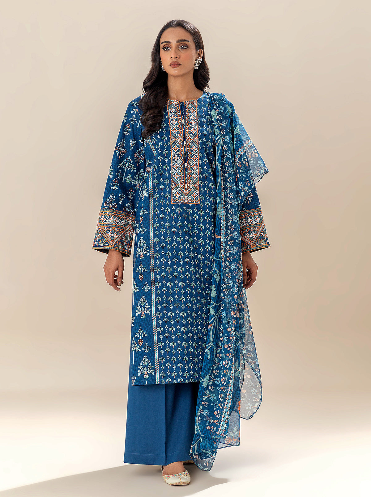 3 PIECE EMBROIDERED LAWN SUIT-NOUVEAU MAGIC BT-MORBAGH SU_24   