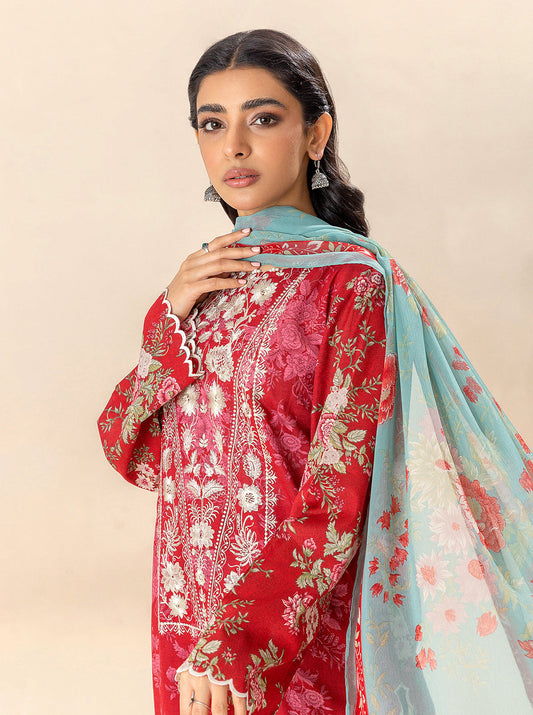 3 PIECE EMBROIDERED LAWN SUIT-ROMANCE SEASON BT-MORBAGH SU_24   