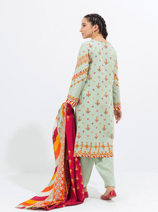 3 PIECE - PRINTED KHADDAR SUIT - ETHNIC TREASURE MORBAGH WN_21   