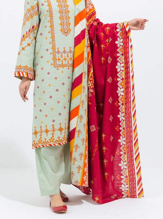 3 PIECE - PRINTED KHADDAR SUIT - ETHNIC TREASURE MORBAGH WN_21   