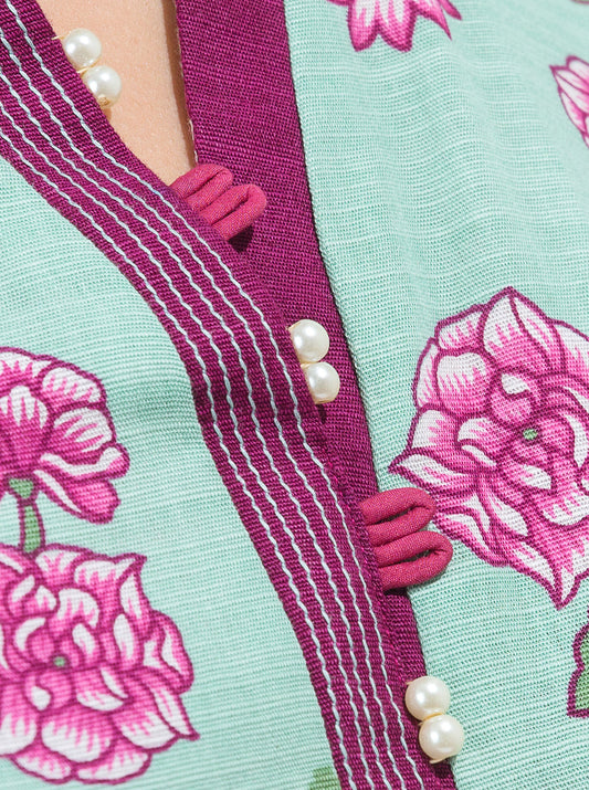 3 PIECE - PRINTED KHADDAR SUIT - INFINITE GARDENIA MORBAGH WN_21   