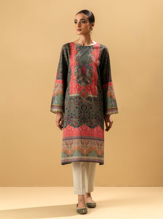 1 PIECE - PRINTED KHADDAR SHIRT - ROYAL INDIA MORBAGH WN_22   