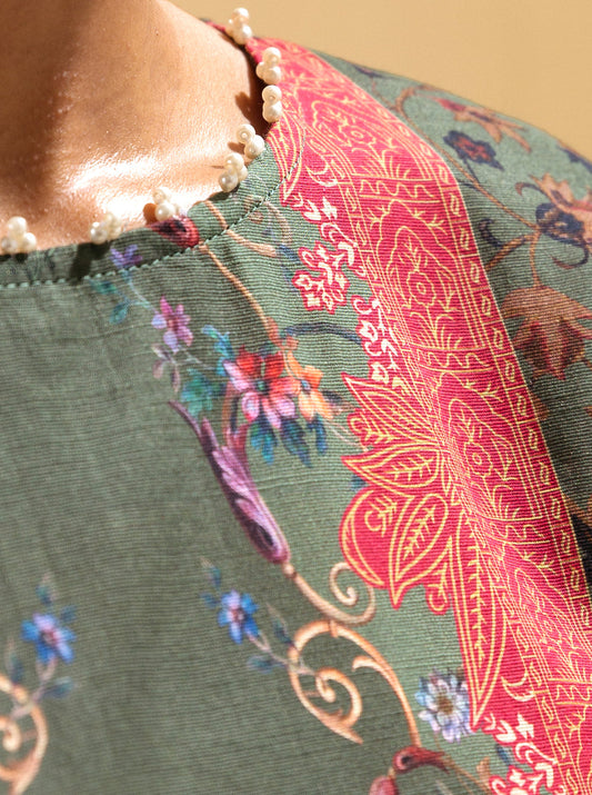 1 PIECE - PRINTED KHADDAR SHIRT - ROYAL INDIA MORBAGH WN_22   