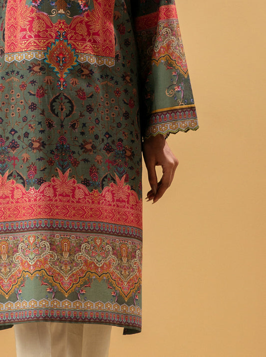 1 PIECE - PRINTED KHADDAR SHIRT - ROYAL INDIA MORBAGH WN_22   