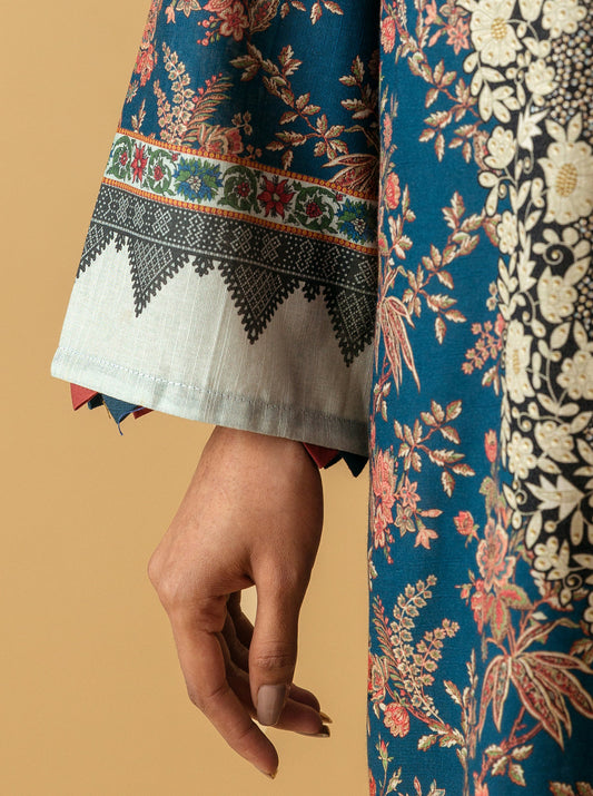 1 PIECE - PRINTED KHADDAR SHIRT - SYLVAN MORBAGH WN_22   