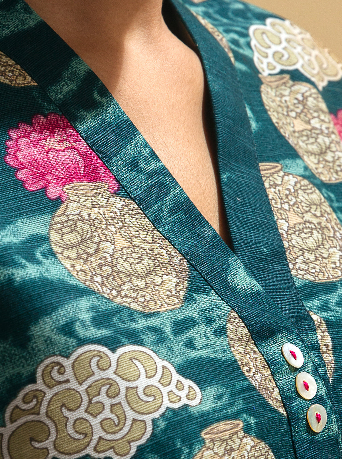 2 PIECE - PRINTED KHADDAR SUIT - EXOTIC EVERGREEN MORBAGH WN_22   