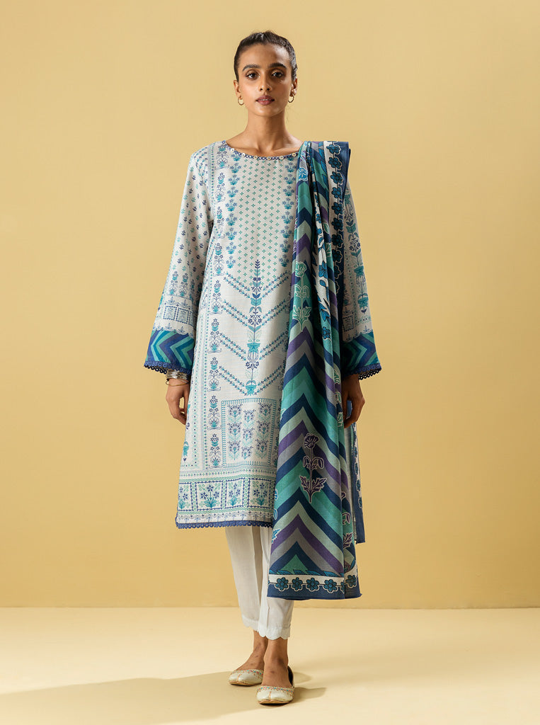 2 PIECE - PRINTED KHADDAR SUIT - ZENEL MORBAGH WN_22   