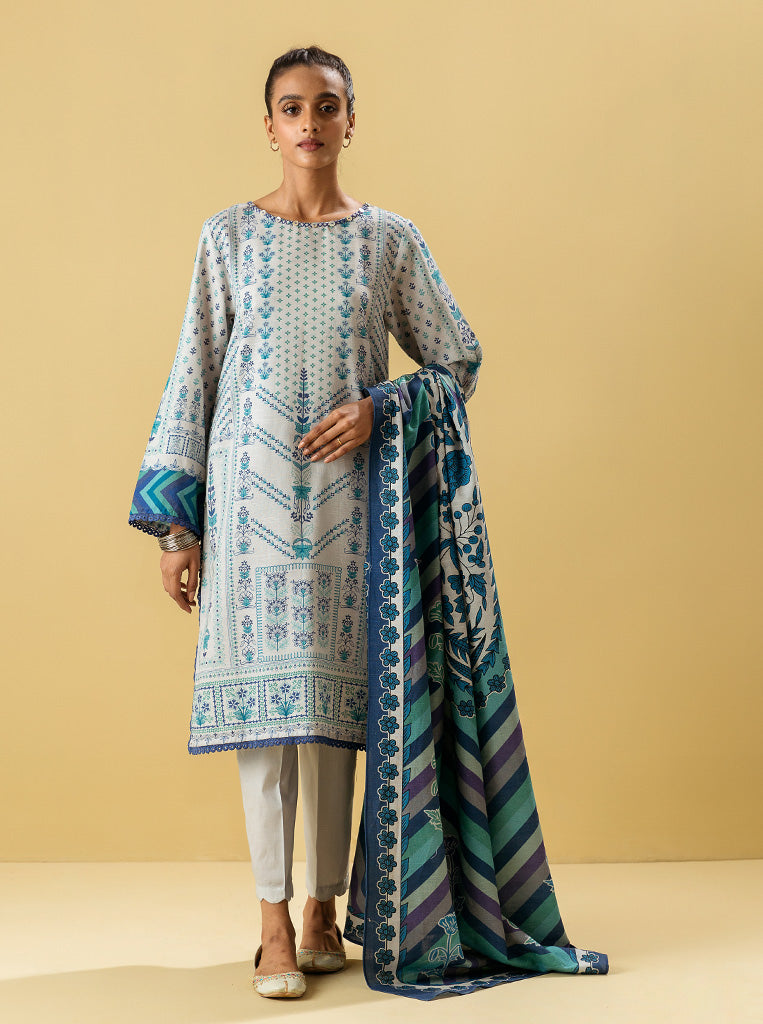 2 PIECE - PRINTED KHADDAR SUIT - ZENEL MORBAGH WN_22   