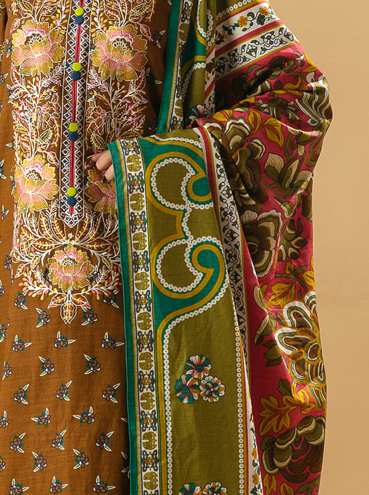 3 PIECE - EMBROIDERED KHADDAR SUIT - ARCADION MORBAGH WN_22   