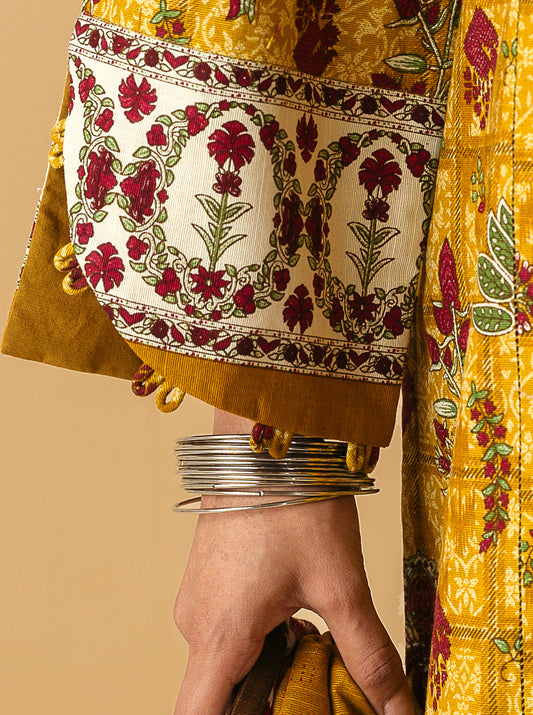 3 PIECE - EMBROIDERED KHADDAR SUIT - AMBER GARDENIA MORBAGH WN_22   