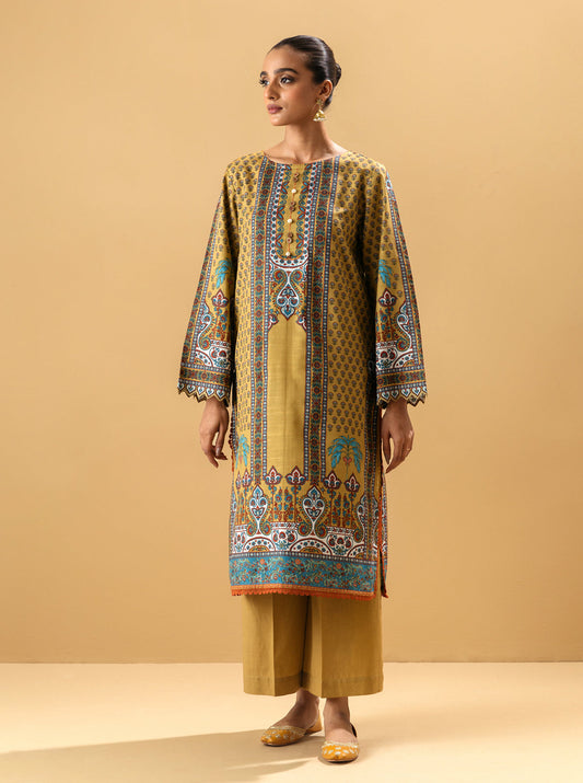 2 PIECE - PRINTED KHADDAR SUIT - GOLDEN SPRUCE MORBAGH WN_22   