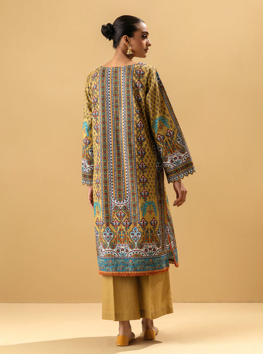 2 PIECE - PRINTED KHADDAR SUIT - GOLDEN SPRUCE MORBAGH WN_22   