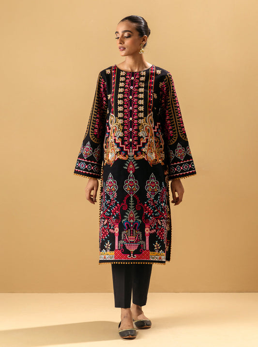 2 PIECE - PRINTED KHADDAR SUIT - BLACK FOREST MORBAGH WN_22   