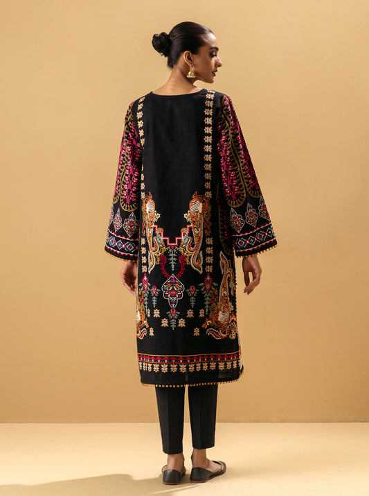 2 PIECE - PRINTED KHADDAR SUIT - BLACK FOREST MORBAGH WN_22   