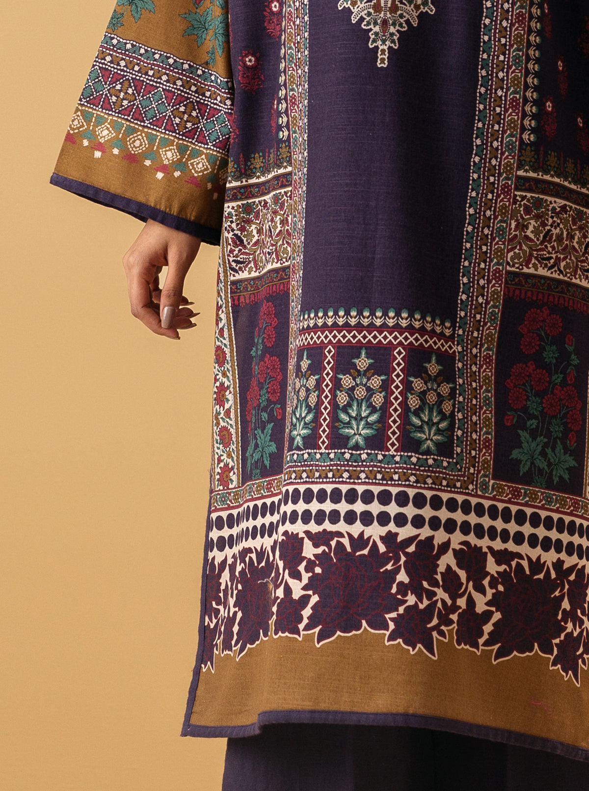 2 PIECE - PRINTED KHADDAR SUIT - IMPERIAL  RUBY MORBAGH WN_22   