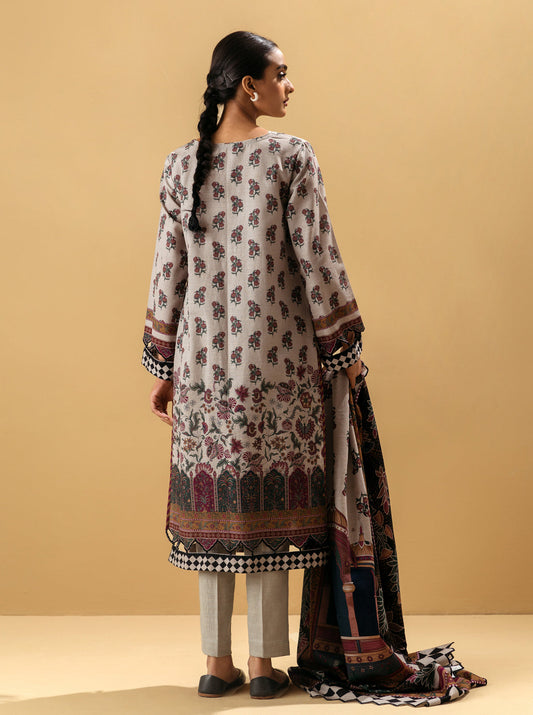 3 PIECE - PRINTED KHADDAR SUIT - CARNATION MORBAGH WN_22   