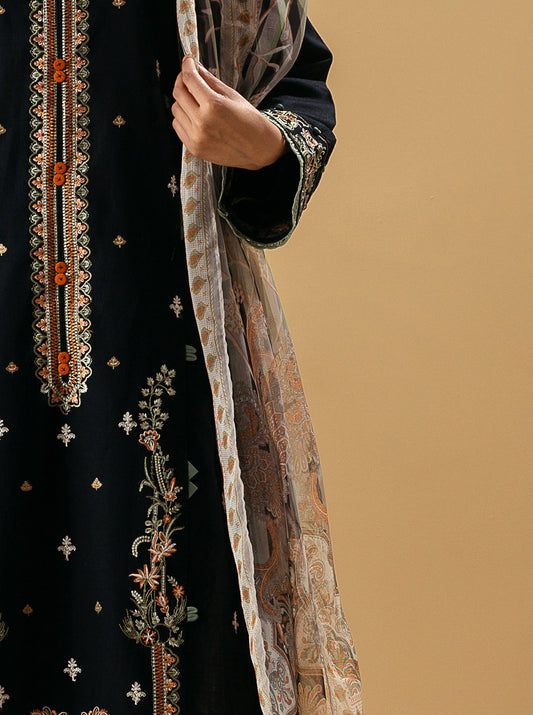 3 PIECE - EMBROIDERED KHADDAR SUIT - NOMADIC EDGE MORBAGH WN_22   