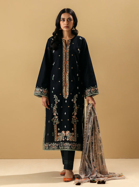 3 PIECE - EMBROIDERED KHADDAR SUIT - NOMADIC EDGE MORBAGH WN_22   