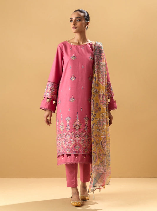 3 PIECE - EMBROIDERED KHADDAR SUIT - ZION MORBAGH WN_22   