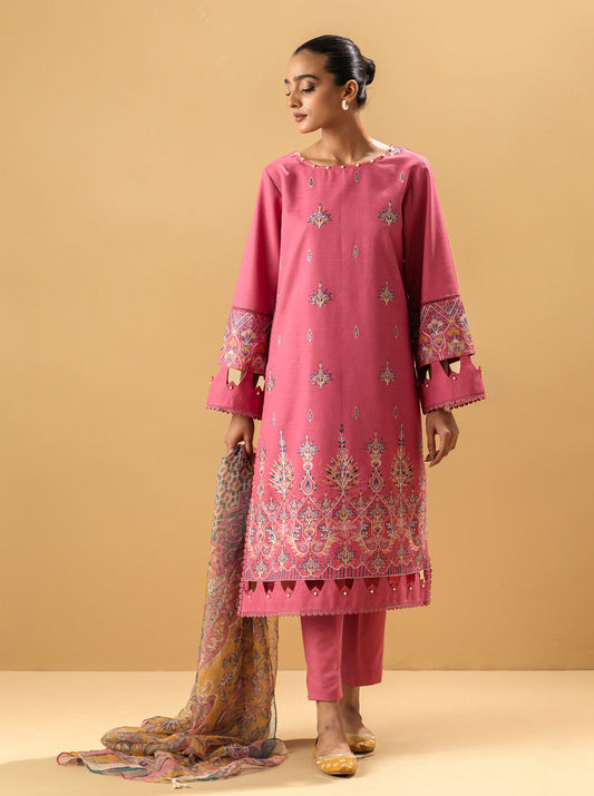 3 PIECE - EMBROIDERED KHADDAR SUIT - ZION MORBAGH WN_22   