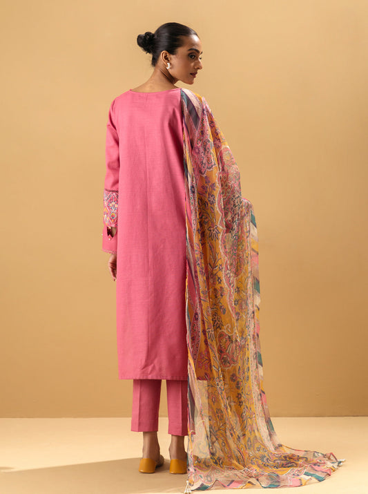 3 PIECE - EMBROIDERED KHADDAR SUIT - ZION MORBAGH WN_22   
