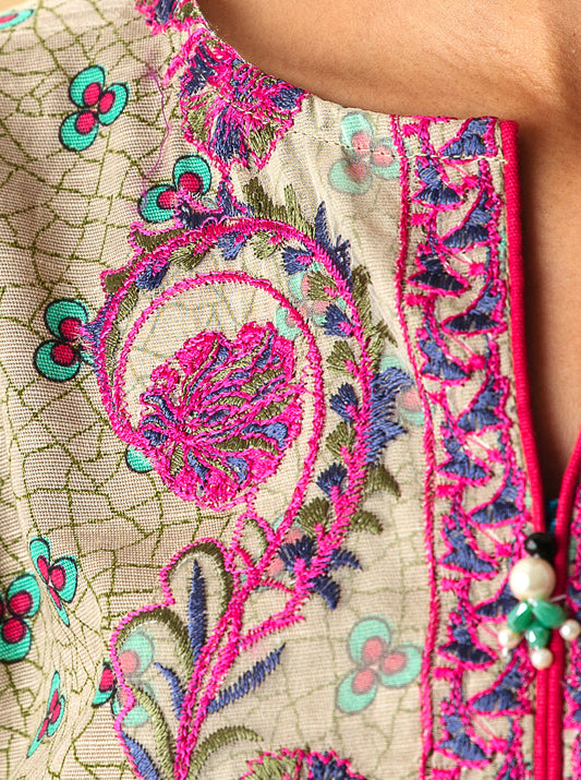 3 PIECE - EMBROIDERED KHADDAR SUIT - VERDANT MORBAGH WN_22   