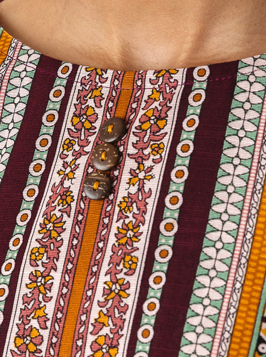 3 PIECE - PRINTED KHADDAR SUIT - IMPERIAL RUBY MORBAGH WN_22   