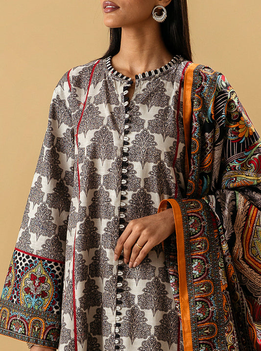 3 PIECE - PRINTED KHADDAR SUIT - MOONLIT OASTS MORBAGH WN_22   