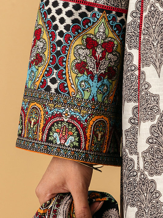 3 PIECE - PRINTED KHADDAR SUIT - MOONLIT OASTS MORBAGH WN_22   
