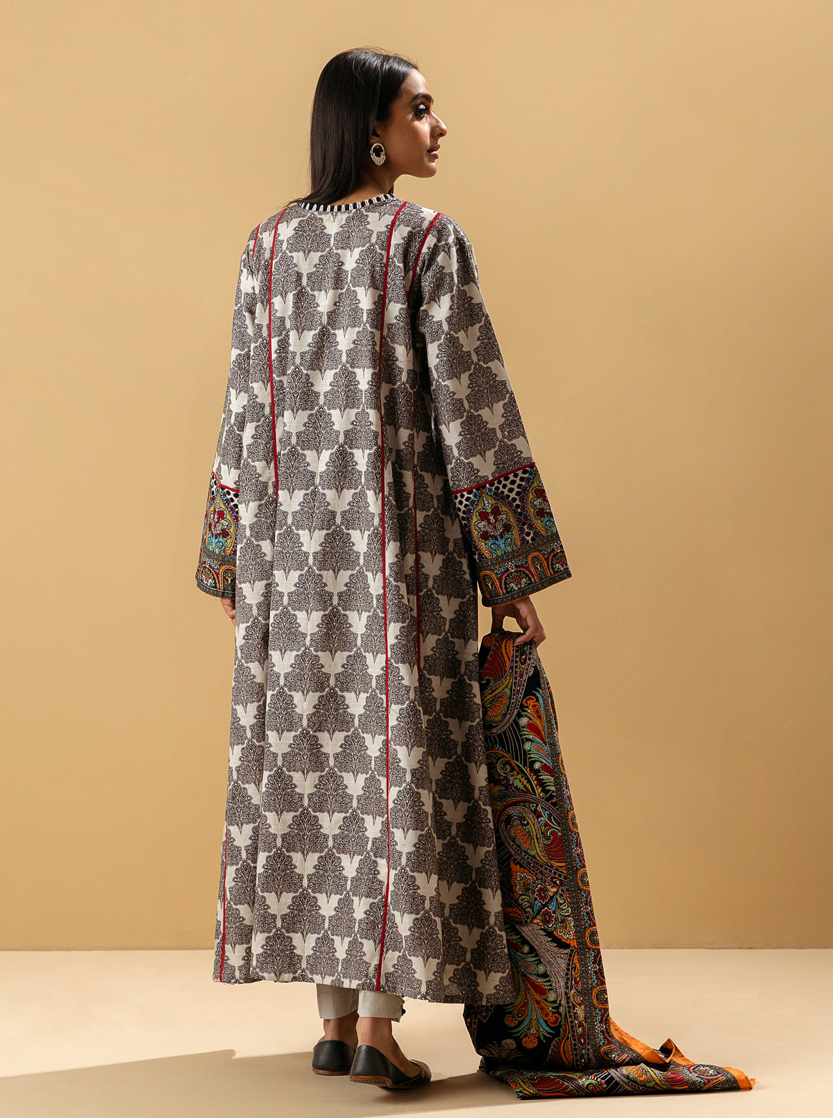 3 PIECE - PRINTED KHADDAR SUIT - MOONLIT OASTS MORBAGH WN_22   