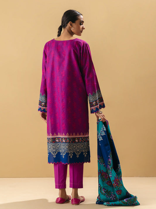 3 PIECE - PRINTED KHADDAR SUIT - FLOCAL GLOIY MORBAGH WN_22   