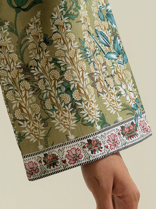 1 PIECE - PRINTED CAMBRIC SHIRT - SCALLION MEADOW MORBAGH WN_23   