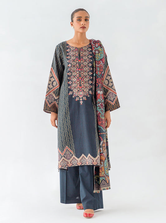 2 PIECE EMBROIDERED KHADDAR SUIT-KILIM CRAFTS (UNSTITCHED)