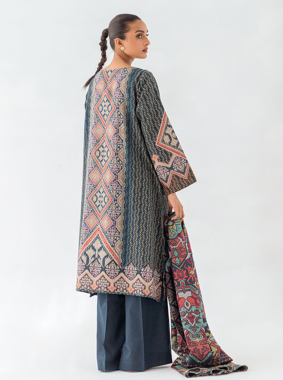 2 PIECE EMBROIDERED KHADDAR SUIT-KILIM CRAFTS (UNSTITCHED)