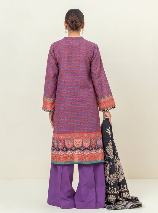 3 PIECE PRINTED KHADDAR SUIT-ETHNIC CHARM (UNSTITCHED)