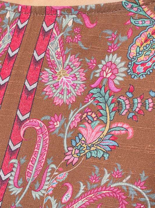 3 PIECE - PRINTED KHADDAR SUIT - DIVINE PLUM MORBAGH WN_23   