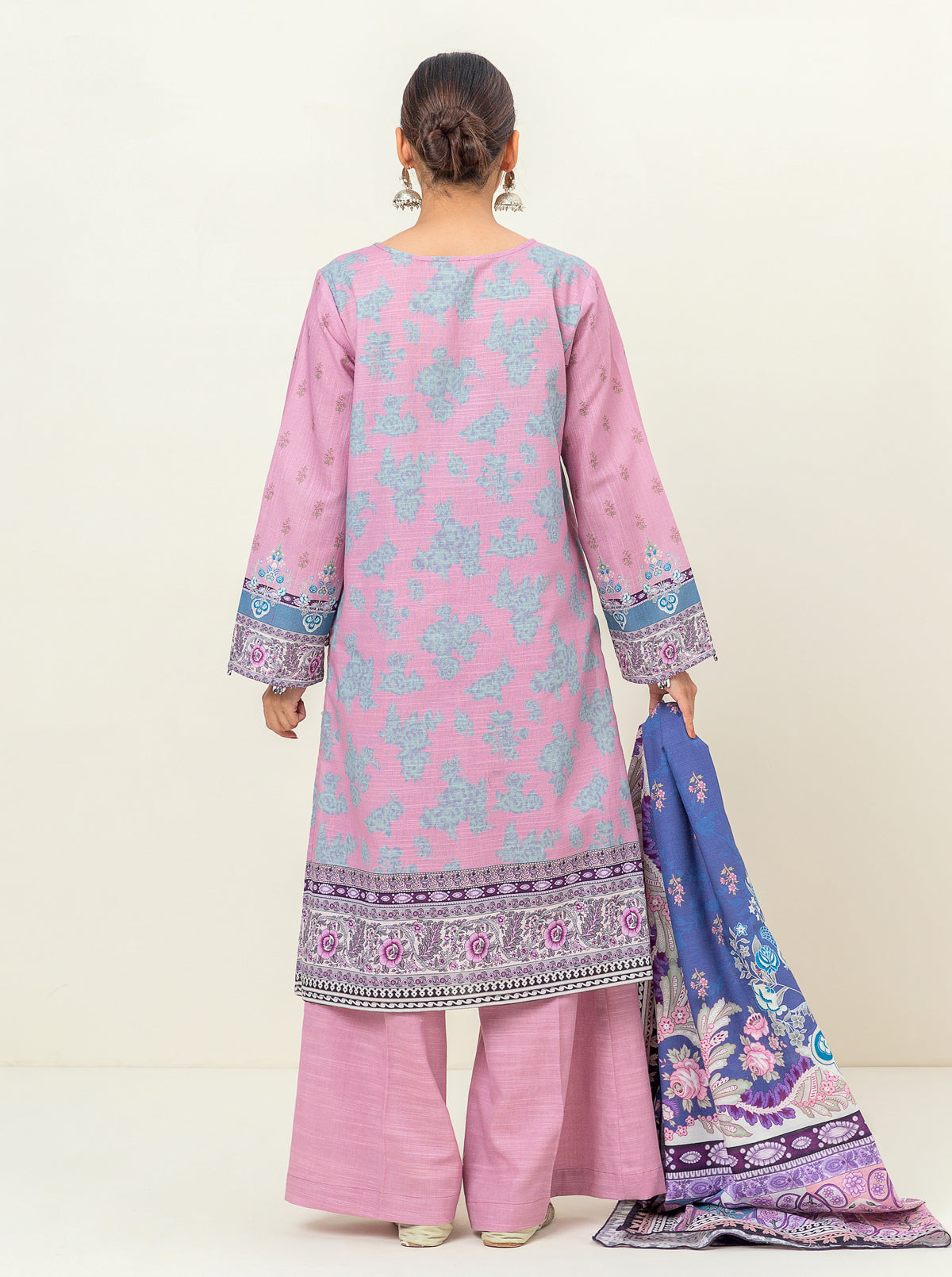 3 PIECE - PRINTED KHADDAR SUIT - ETHEREAL FLORAL MORBAGH WN_23   