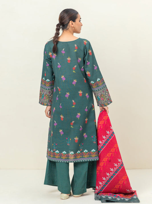 3 PIECE - PRINTED KHADDAR SUIT - ETHNIC ELEGANCE MORBAGH WN_23   