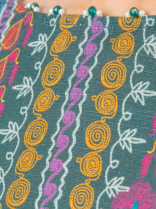 3 PIECE - PRINTED KHADDAR SUIT - ETHNIC ELEGANCE MORBAGH WN_23   