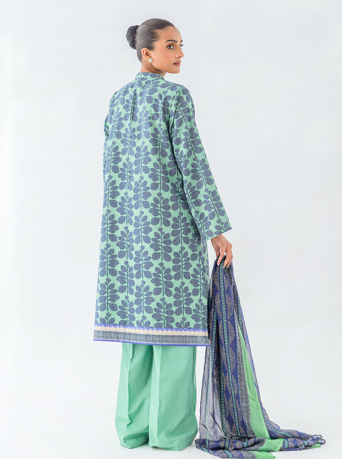 3 PIECE - PRINTED KHADDAR SUIT - BREEZY PARADISE MORBAGH WN_23   