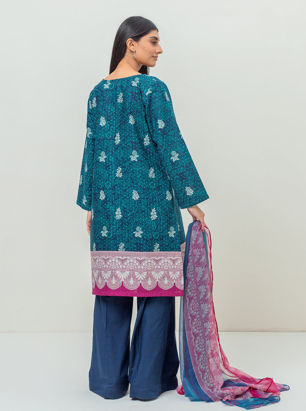 3 PIECE - PRINTED KHADDAR SUIT - MOON SHADOW MORBAGH WN_23   