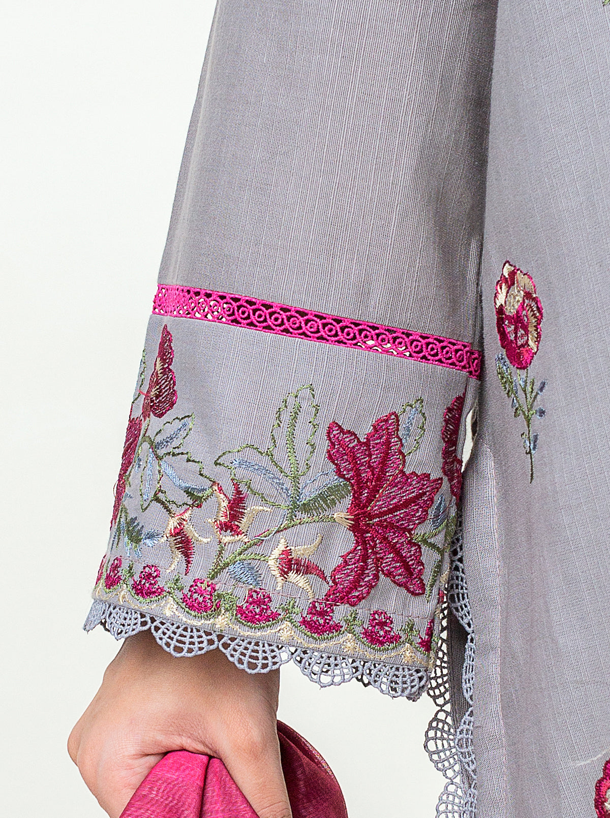 3 PIECE - EMBROIDERED KHADDAR SUIT - COOL WINTER DAY MORBAGH WN_23   